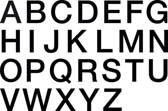 Merkloos / Sans marque Zwarte Vinyl Alfabet Letter Stickers - 50mm Hoogte - Waterbestendig
