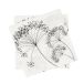 Scandi Essentials Botanical serviette en papier Blanc-noir, lot de 20, 33x33 cm