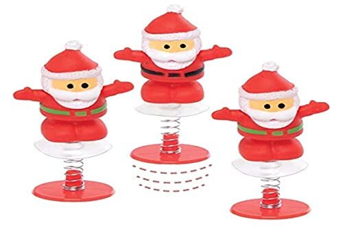 Baker Ross AX508 Kerstman Springers - Pakket Van 6, Nieuw Speelgoed Voor Kinderen, Ideale Feestzakjesvullers En Leuk Als Kleine Cadeaus Voor Kinderen