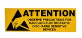 RS PRO 1 ESD-sticker, Engels, geel, let op, H 100 mm B 50 mm