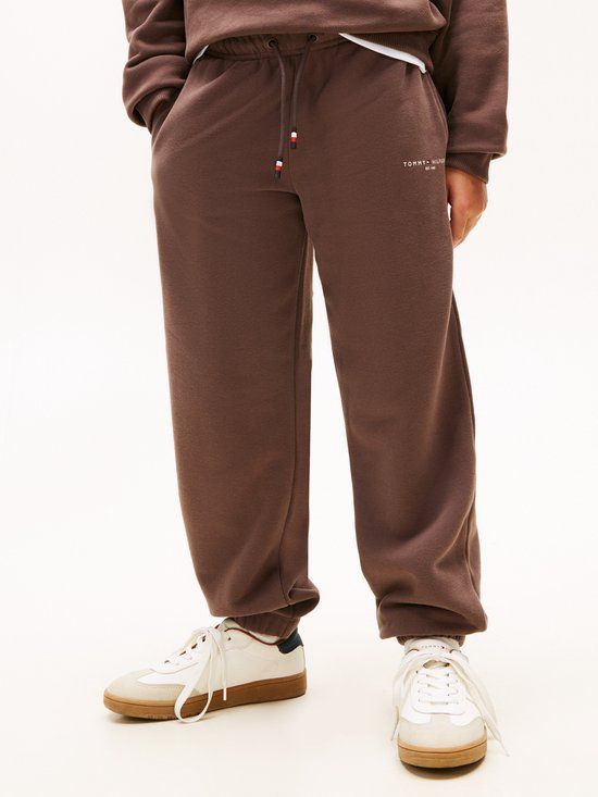 Tommy Hilfiger Kinder Joggingbroek Katoen/Polyester Donkerbruin
