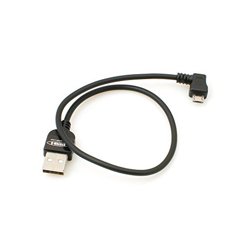 Systems Micro USB 2.0-kabel hoek 90 graden hoekstekker (links/male) adapter datakabel en oplaadkabel 30 cm