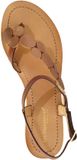 Les tropeziennes par M. Belarbi Dresco Holly platte leren sandalen voor dames, bruin, maat 37