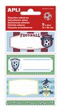 Apli Calcio schooletiketten, 91 x 36 mm, meerkleurig, 9 stuks
