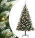 vidaXL Sapin de Noël artificiel articulé avec neige floquée blanc chaud