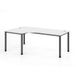HAMMERBACHER Table d'angle H-Serie | Cadre à 4 pieds | réglable en hauteur | extrêmement stable, couleur plateau : Blanc, couleur cadre : Graphite