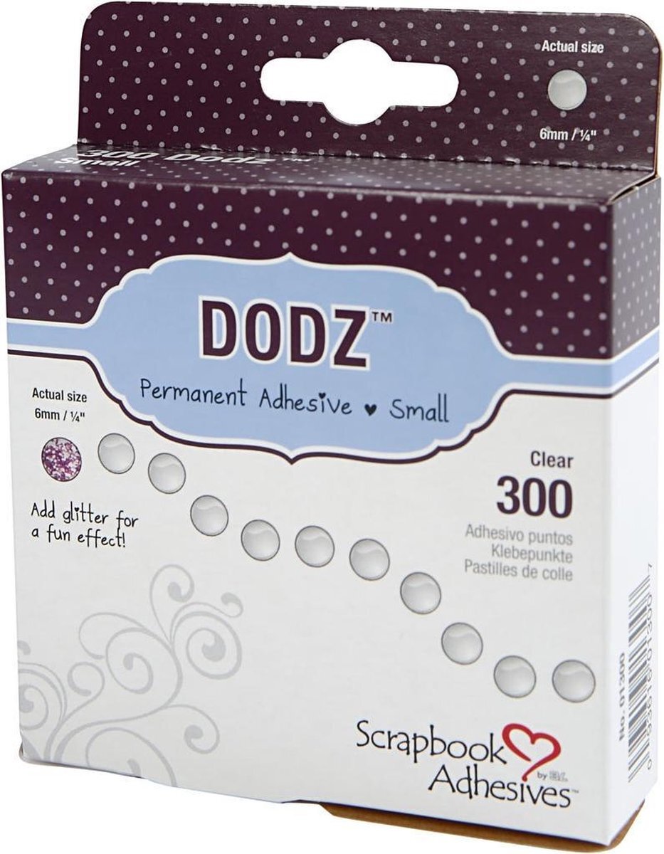 SCRAPBOOK ADHESIVES BY 3L Zelfklevende Stippen Dodz 6 Mm Transparant