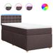 VidaXL Boxspringbed met matras, donkerbruin, 90x190 cm, gestoffeerd