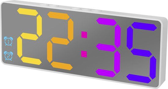 Nuvance Digitale Wekker - Wit