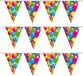 Folat Bv Guirlande avec impression de ballons - 3x - anniversaire - 10 mètres - plastique