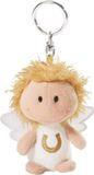 Nici Sleutelhanger Beschermengel Junior 7 Cm Pluche Wit/goud