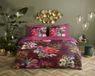 Descanso Dekbedovertrek Bloemen 140x200/220 cm Bordeaux 100% Katoen Satijn
