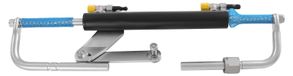 Système de direction hydraulique pour bateaux - Kit complet pour moteurs hors-bord jusqu'à 90 CV - 200 bar - tuyau de 7 mètres - Force de sortie 325 kg - Aluminium et acier inoxydable - Noir