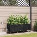 Maison Exclusive - Jardinière pour fleurs avec système d'arrosage et roues, lot de 3, couleur noire, en plastique PP