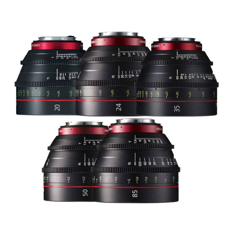 Canon DU EF 5 Primes Bundle 20/24/35/50/85 MTR