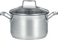 Scanpan Impact Casserole avec couvercle - 4,5 Litres - 22cm - Inox Brossé - Argent