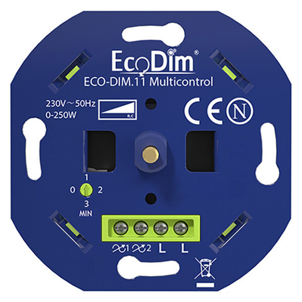 EcoDim Multicontrol led dimmer 0-250W | Fase Afsnijding (RC) | EcoDim DIM.11