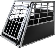 Topmast Autobench Ellipse - Large - 91 x 65 x 69 cm - Zwart - Aluminium Reisbench - Autobench voor Hond