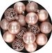 Boules de Noël - 16x pièces - rose clair - 6 cm - plastique - décoration de Noël