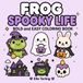 Frog Spooky Life Coloring Book