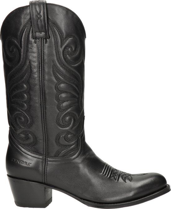 Sendra Debora dames cowboylaars - Zwart - Maat 38