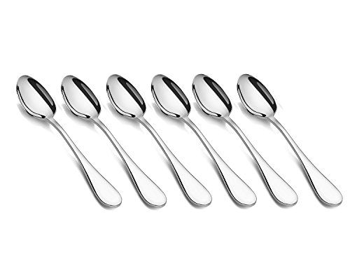 HornTide 6-delige Dinerlepel Set Tafellepel Bestek RVS Spiegel Polijsten 18cm