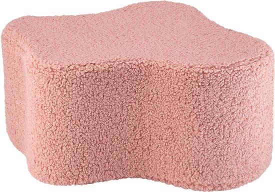 Wigiwama Teddy Cloud Pouffe / Poef - Ø40x25cm - Guava Pink