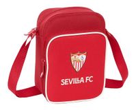 Safta Sevilla FC Schoudertas met buitenzak, aktetas, schoudertas, comfortabel en veelzijdig, kwaliteit en duurzaamheid, 16 x 6 x 22 cm, Rood, M, Casual