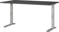 Germania bureau 7904-640, grafiet/zilver, me. hoogteinst., 140 x 91 x 80 cm (b x h x d)