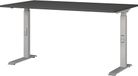 Germania bureau 7904-640, grafiet/zilver, me. hoogteinst., 140 x 91 x 80 cm (b x h x d)