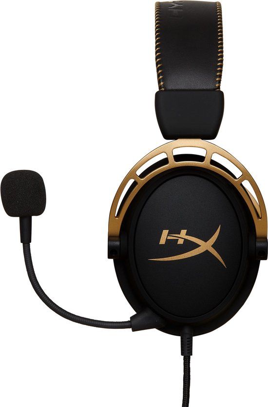 HyperX Cloud Alpha Gold Headset Bedraad Hoofdband Gamen Zwart, Goud