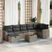 Maison Exclusive - Ensemble de meubles de jardin 8 pièces avec canapé et coussins, gris, en polyrotin