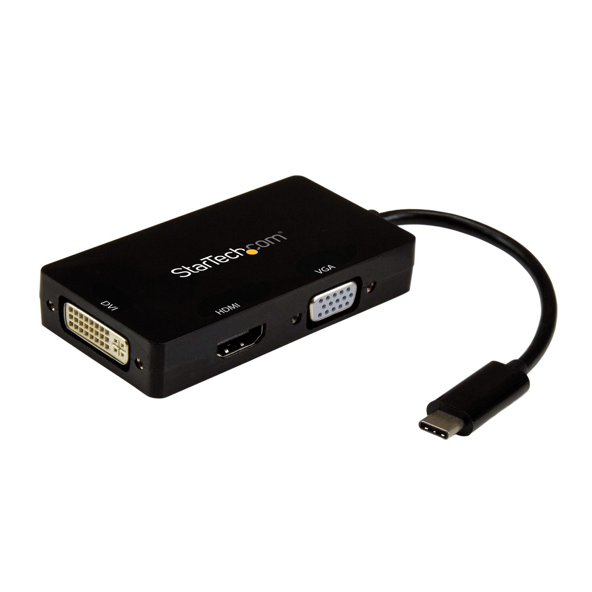 StarTech.com USB-C Multiport Adapter - HDMI, DVI, VGA - 4K 30Hz