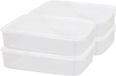 Sans marque Boîtes de conservation alimentaire - 1.1L*4 - Micro-ondes Congélateur Lave-vaisselle - Boîtes à lunch Organiseur de réfrigérateur - Boîtes de congélation avec couvercle
