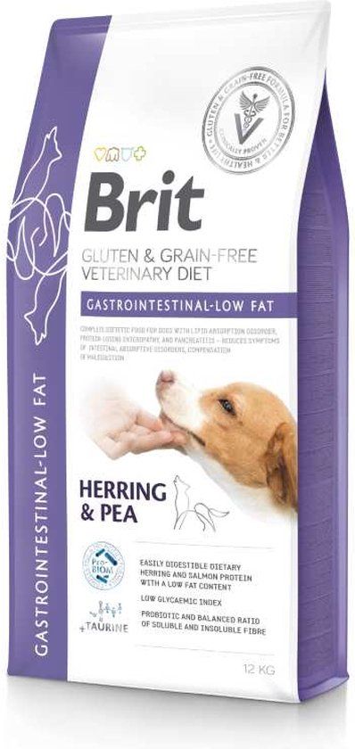 Brit Veterinary Diet Dog - Grain free - Gastrointestinal Low Fat - 12 kg
