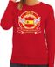 Bellatio Decorations Rood Spain drinking team sweater rood dames S