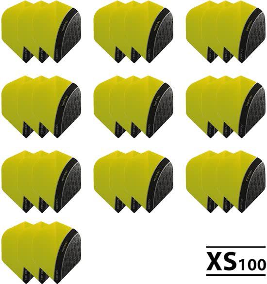 Dragon Darts XS100 Curve 100 micron flights - Geel
