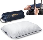 Unyqoos® Coussin de voyage en mousse à mémoire de forme, 40x25x10 cm – coussin de soutien cervical ergonomique, compressible et auto-gonflant, housse à température PCM, ventilé, lavable à 40°C