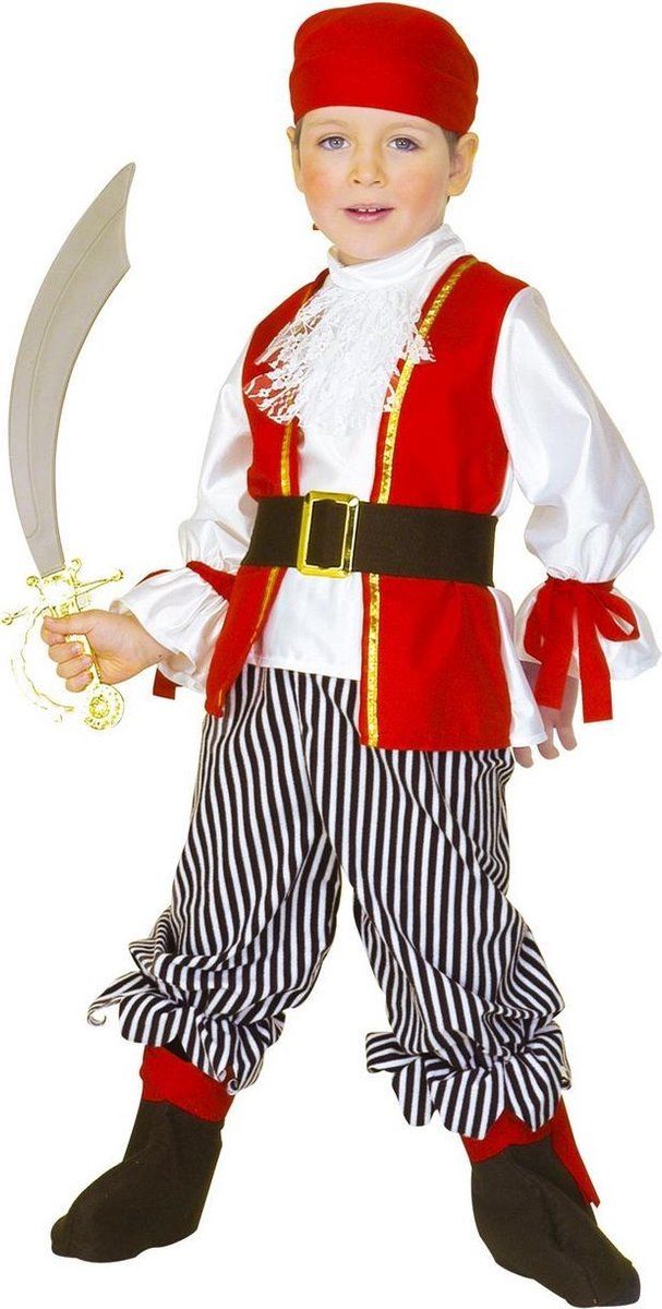 Widmann Piraat & Viking Kostuum | Zuiderzee Zeerover Kind Kostuum Maat 110 | Carnaval