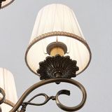 Lindby Kroonluchter - 5 Lichtpunten - Textiel, Metaal - Wit, Antiek Messing - E14