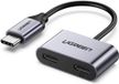 Ugreen USB-C naar Dual USB-C Headset Splitter Adapter Grijs