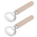 Westmark 2 flesopeners/kroonkurkopener, lengte: 14,1 cm, hout/staal, Woody, lichtbruin/zilver, 100822E3