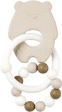 Nattou SILICONE Bijtring - Beer - 13 cm - Klei