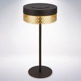 B.K.Licht Booha - Oplaadbare Tafellamp - Snoerloze Lamp - Dimbaar - Zwart-Goud