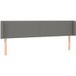 Tête de lit tissu gris foncé 163x16x78/88 cm