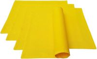 Lemos Home Placemat placemat 4 stuks ca. 46 x 36 cm van katoen vele kleuren (geel)