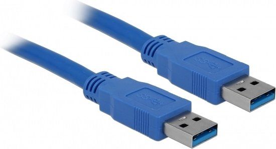 Delock USB 3.0 Kabel - A Male / A Male - 1.5m - Blauw
