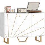 HOMCOM Dressoir - Spaanplaat - 107x35x75cm - Wit