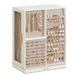 SONGMICS Sieradendoos, 360 graden draaibaar, met 7 laden, groot | Opslag voor accessoires, zijramen van glas, open design, wit en beige, collectie GISELLA JBC201W01