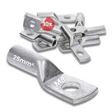 Kalitec 10 stuks DR25-8 perskabelschoen 25 mm² M8 I-connector volgens DIN 46235 I Made in Germany